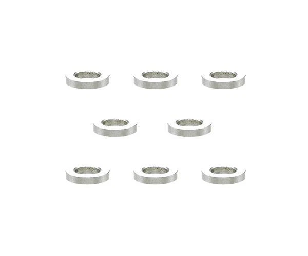 Square R/C M3 Aluminum Ball Stud Washers, 1mm Thick (Silver) 8 pcs. - Image 1 of 1