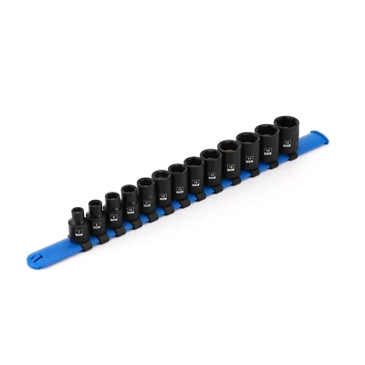 13PCS 3/8"Drive Magnetic Socket Set, Shallow, 6-Point, Metric, 7mm to 19mm CR-MO - Image 1 of 4