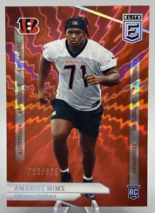 2024 Elite Football Amarius Mims Red Aspirations Rookie /875 #111 Bengals - Picture 1 of 2