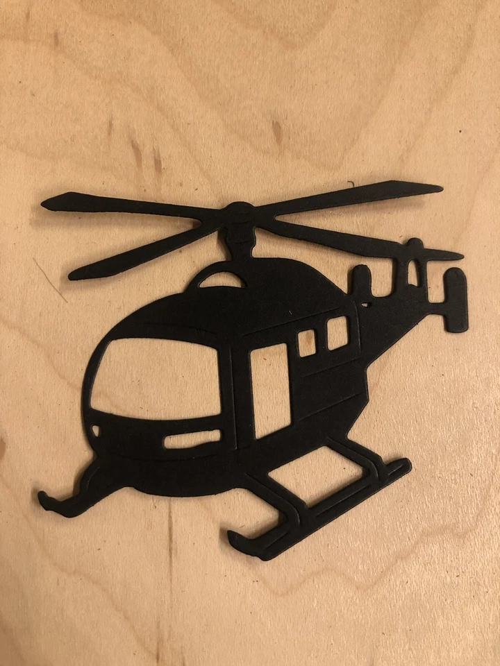 12 troquelados de helicóptero EMS de rescate militar, álbum de recortes, tarjetas, fiesta, confeti, viaje Foto 1 de 1