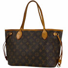 Louis Vuitton Never full PM Hand Bag shopping Tote Bag Monogram Brown M40155...