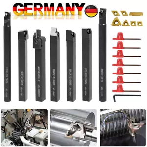Neu 21stk Drehmeißel Drehstahl Klemmhalter Bohrstange Wendeschneidplatte 10x10mm - Bild 1 von 17