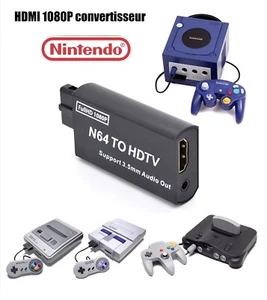 Adaptateur HDMI Console Gamecube Nintendo Rétro N64, SNES,NGC, Audio 3,5mm , - Photo 1/5