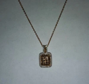 Natural Champagne Diamond Pendant - Picture 1 of 6