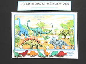 REWARD MOTIVATIONAL 7 X DINOSAURS CHART - ADHD Autism SEN PECS Behavioural Aid - Picture 1 of 3