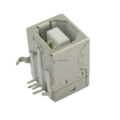 10Pcs USB 2.0 Female Type-B Connector Replace Solder Port NEW - Imagen 1 de 4