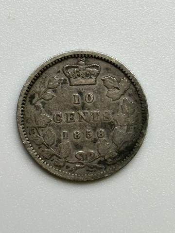1858 Canada 10 Cents Silver Victoria Cover