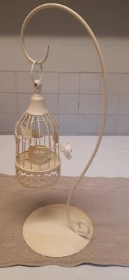 Candle Holder Metal Candlestick Tealight Hanging Lantern Bird Cage Home Decor - Image 1 of 4