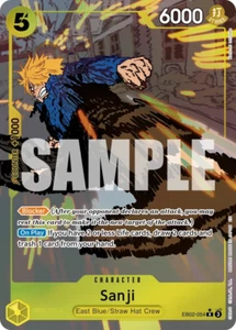 One Piece Anime 25th Collection Sanji Alt Art EB02-054 casi nuevo inglés - Imagen 1 de 1