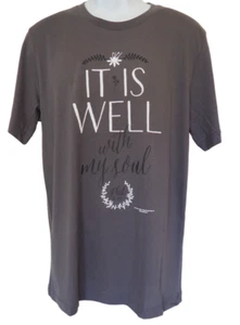 Camiseta gris It Is Well With My Soul talla grande - Imagen 1 de 4