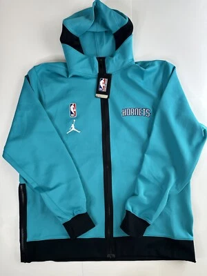 Moletom com capuz Jordan Charlotte Hornets NBA Authentics Showtime tamanho XLarge-alto. - Imagem 1 de 4