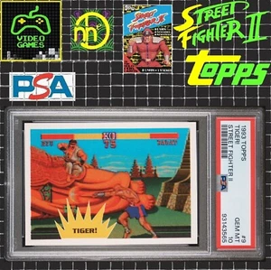 Topps Street Fighter II 1993 - #9 Sagat/Tiger Shot - PSA 10 GEMA como nuevo - Imagen 1 de 4