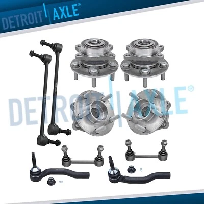 Front Rear Wheel Bearing Hub Sway Bar Outer Tierod for 2013-2016 Fusion MKZ AWD - Image 1 of 4