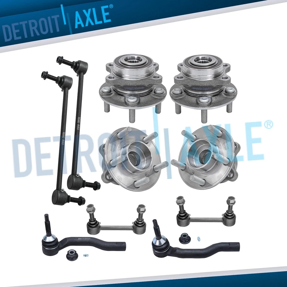 Front Rear Wheel Bearing Hub Sway Bar Outer Tierod for 2013-2016 Fusion MKZ AWD - Image 1 of 4
