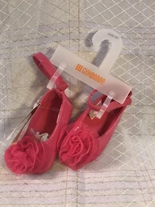 Gymboree Infant Strap Dress Crib Shoes Baby Girl Hot Pink With Tulle Blow Size 2 - Picture 1 of 5