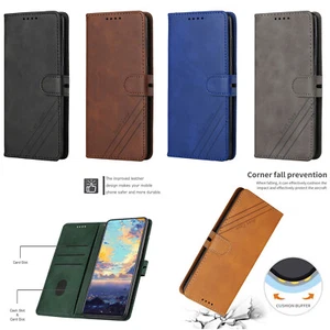 Case for MotorolaG73 E13 G53 Cow Retro PU Leather Flip Wallet Case Phone Cover - Picture 1 of 19
