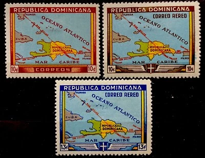 Dominican Republic 1946.SC# 421,C62-C63. Mint Hinged OG - Image 1 of 2