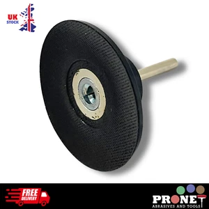 3" 75mm Roloc Quick Change Backing Pad - With 6mm Shank for Drill Sanding - Picture 1 of 5