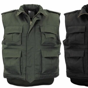 Gefütterte Weste US Steppweste Rangerweste schwarz oder oliv mit vielen Taschen  - Bild 1 von 13