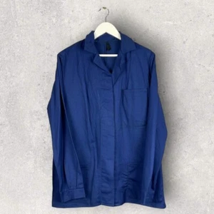 Abrigo vintage francés para tareas azul de trabajo chaqueta artesanal en azul M - Imagen 1 de 4