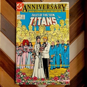 Tales of Teen Titans #50 VF (DC 1985) Anniversary, Wonder Girl Wedding, PEREZ - Picture 1 of 3