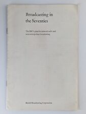 BBC Broadcasting In The Seventies Booklet Published 1969 Rare Booklet