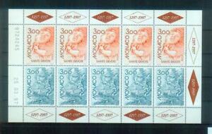 Super Briefmarken-KB aus Monaco, MI 2355-2356 von 1997, postfrisch