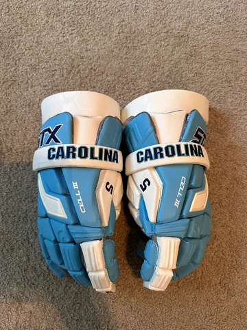 University Of North Carolina UNC STX Cell III Lacrosse Gloves Team Issue Cover