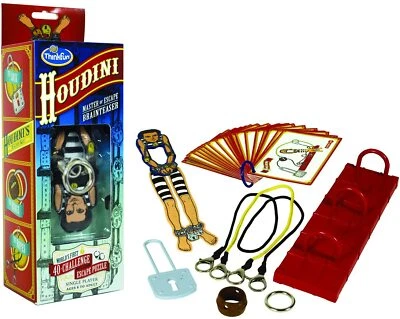 Rare Thinkfun Houdini Brainteaser Game Worlds First 40 Challenge Escape Puzzle - Image 1 of 4