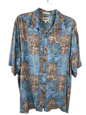 Southern Marsh Polo Shirt Mens XL Blue & Green Striped Polyester Stretch Golf - Image 1 of 4