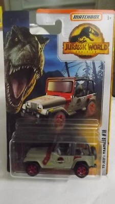2021 Matchbox Jurassic World Dominion '93 Jeep Wrangler # 18 - Image 1 of 2