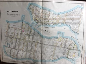 1902 Mack & Cameron Atlas Map BRONX NY KING AV TO SHORE RD EDENWALD CITY ISLAND - Picture 1 of 5
