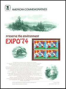 1974 Peter Max preserve environment EXPO 74 CP29 commemorative panel 29 MNH 1527 - Picture 1 of 1