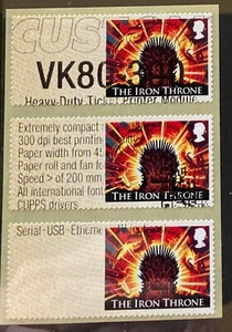 GAME THRONES R18YAL CUSTOM TEST STRIP TYPE 2 OUTLINE LETTERS QR CODE NCR POST GO - Picture 1 of 1
