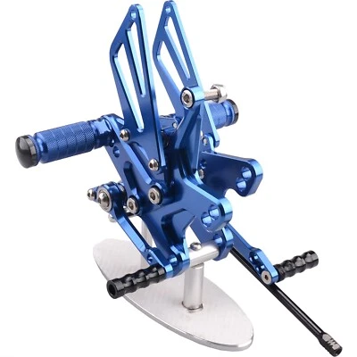 US Blue Adjustable Rearset Rear Set Foot Pegs  For Kawasaki Ninja ZX10R 11-23 - Изображение 1 из 4