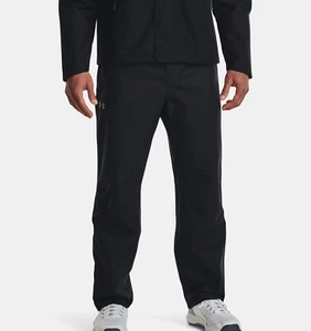 Under Armour Men UA Stormproof Lined Rain Pants Black Waterproof 2XL 1369255-001 - Picture 1 of 20