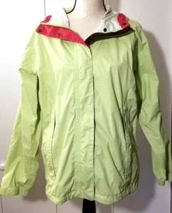 WOMEN'S L L. BEAN WATERPROOF RAINCOAT JACKET HOOD LIGHT GREEN SZ S EUC - Picture 1 of 9