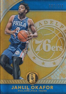 2016-17 Panini Gold Standard 76ers Basketball Card #161 Jahlil Okafor /269 