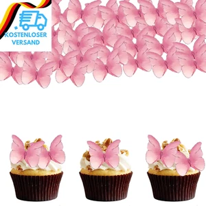 ALEGRE Tortendeko Essbar Schmetterlinge Für Torte,48 Stück Rosa Schmetterlinge E - Bild 1 von 12