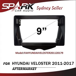 9" FACIA KIT Fascia Dash Plate Panel For Hyundai Veloster 2011-2017 Black SP - Picture 1 of 2
