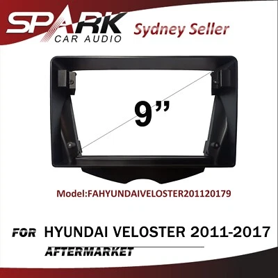 9" FACIA KIT Fascia Dash Plate Panel For Hyundai Veloster 2011-2017 Black SP - Image 1 of 2