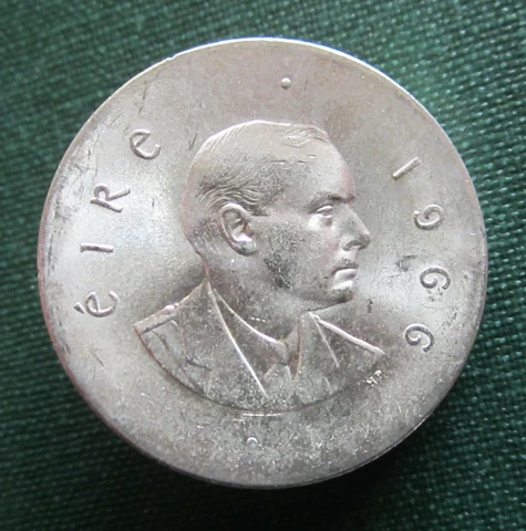 Ireland Ten Shillings 1966 Pearse Easter Rising Irish Silver Coin Eire UNC Cover