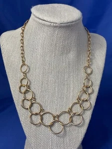 Premier Designs Goldtone Chain Link Necklace 17 inches Long - Picture 1 of 4