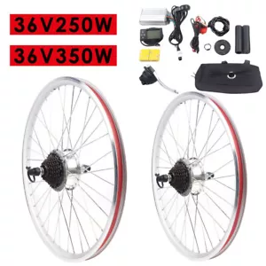 26"/28" Electric Bicycle E Bike Conversion Kit Rear Wheel Hub Motor LCD 350/250W - Picture 1 of 41