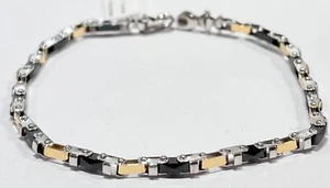 18 kt Goldarmband Gewicht gr 10,30 mit Keramikeinsätzen - Bild 1 von 4