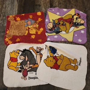 New Disney 4 Piece Printed Towel Wash Cloth Bath Winnie The Pooh And Friends  - Picture 1 of 8
