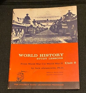 Vintage 1963 World History Study Lessons World War I to World War II # 8 - Picture 1 of 8