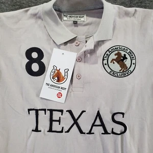 American West Born in California Classic Cotton Polo Shirt Size 2XL XXL Gray - Picture 1 of 9
