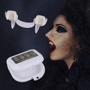 1X Halloween Einziehbare Vampirzähne Zahnersatz Zombie-Zähne Cosplay Requisiten - Bild 1 von 8