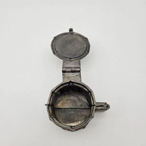 Antique Ice Cream Chocolate Butter Pewter Mold Drum #1074 - Picture 1 of 7